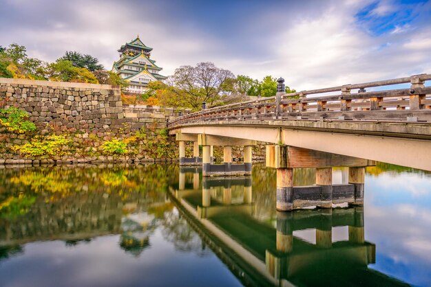 Osaka Japón en el Castillo de Osaka