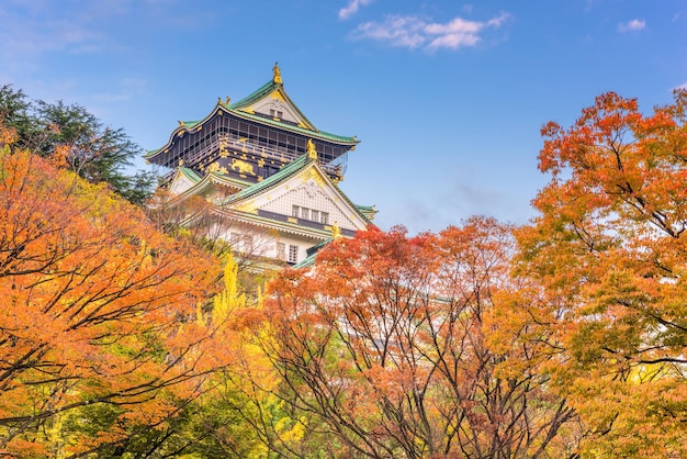 Osaka Japón en el Castillo de Osaka