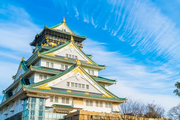 Foto osaka schloss in osaka, japan