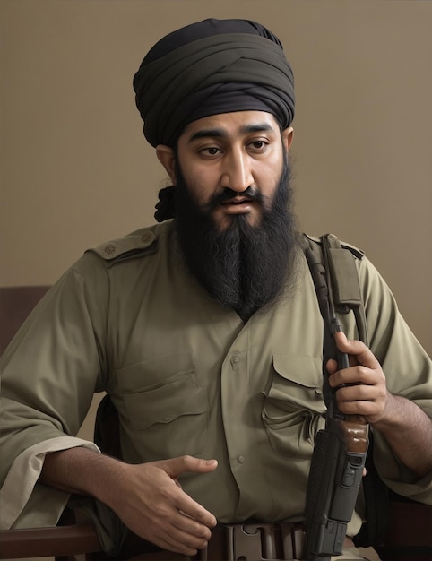 Osama Bin Laden en una entrevista