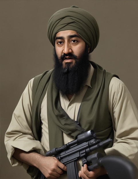 Osama Bin Laden mit Waffe