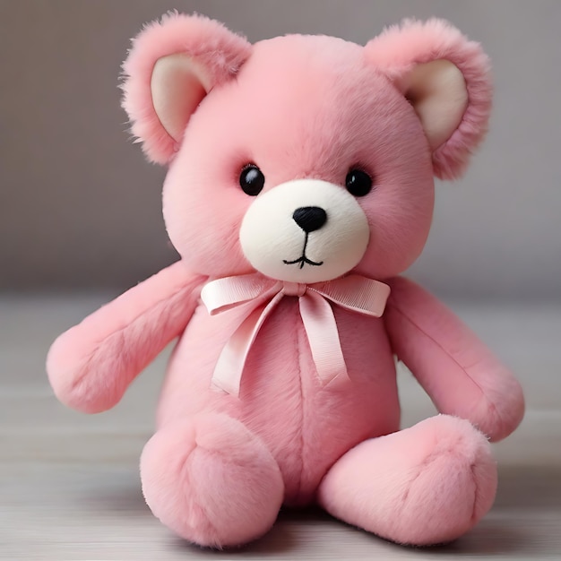 osas de peluche cor rosa com lazos AI