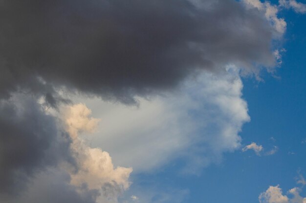 Oscuras nubes de tormenta antes de la lluvia