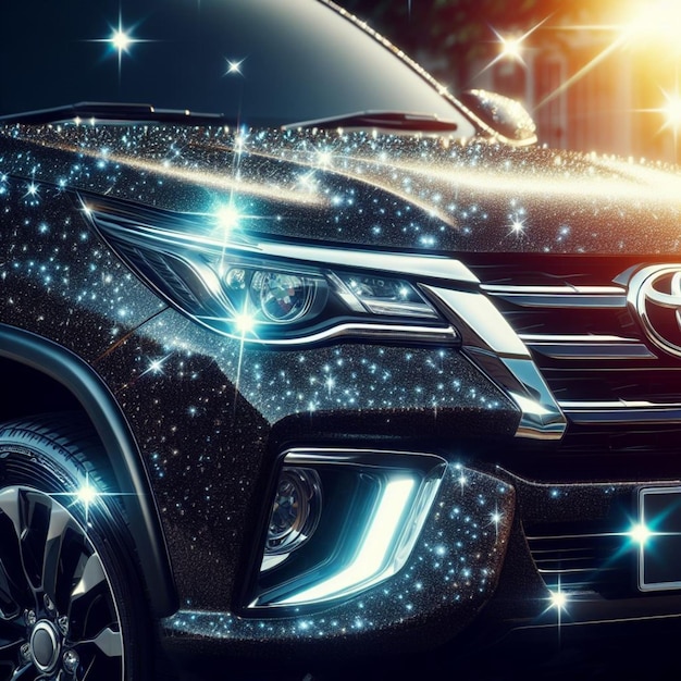 La oscuridad dinámica explora el encanto seductor del brillo del cristal negro Fortuner en detalle