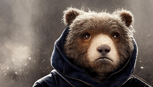 Oso de anime en una camiseta con auriculares ilustración 3d representación 3d | Foto Premium Oso de anime en una camiseta con auriculares ilustración 3d representación 3d | Foto Premium