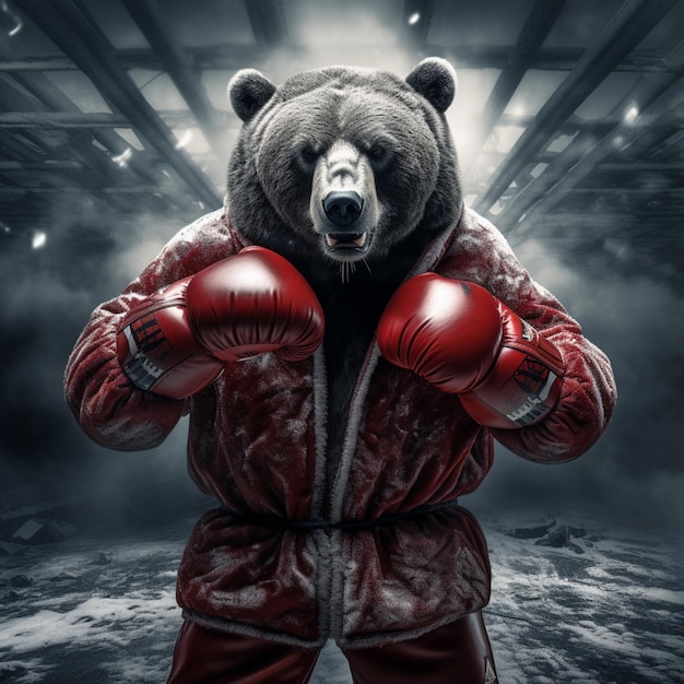 oso de boxeo