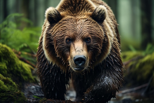 Oso grizzly en el bosque