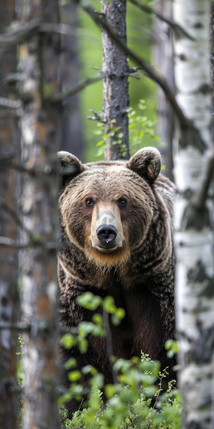 Oso marrón en el bosque