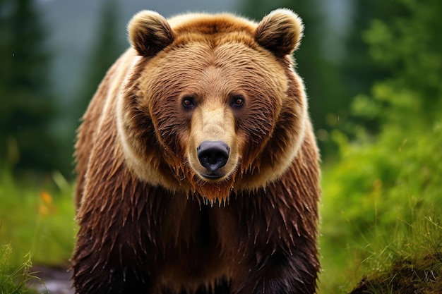 Oso pardo en estado salvaje