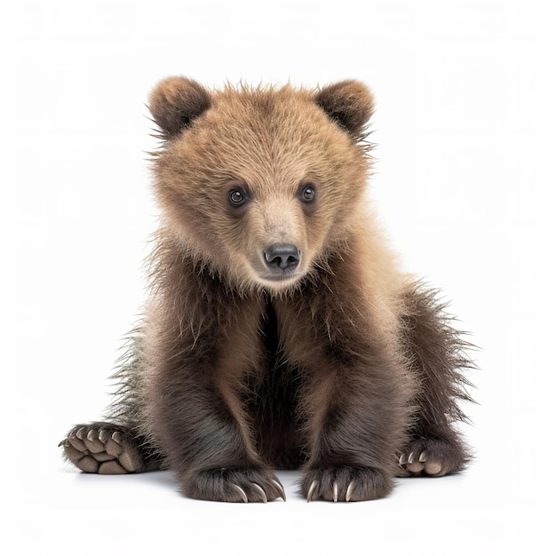 Un oso pardo con nariz negra y pelaje marrón.