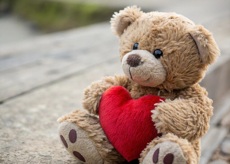 Oso de peluche con corazón