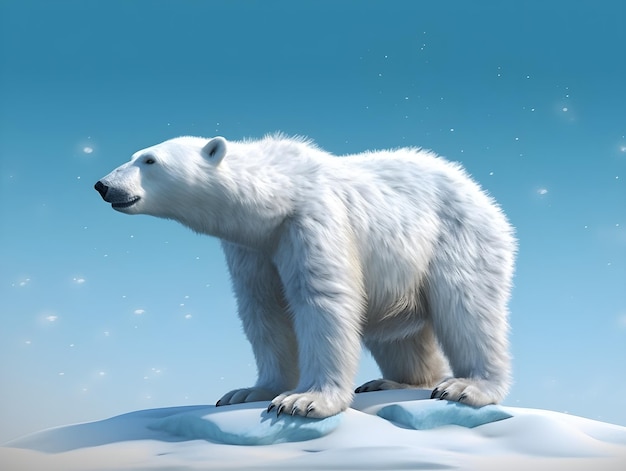 un oso polar blanco