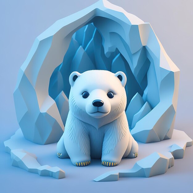 Un oso polar está sentado en un iceberg.