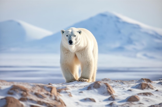 Oso polar en el hielo