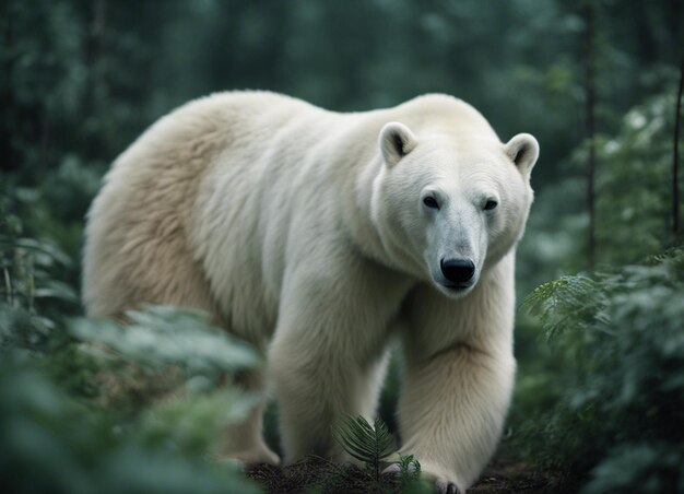 Un oso polar en la jungla