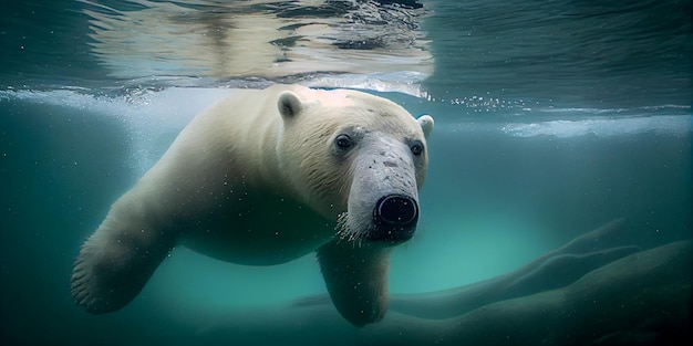 El oso polar nada IA generativa