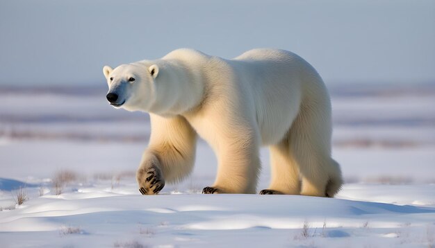 Un oso polar en la nieve