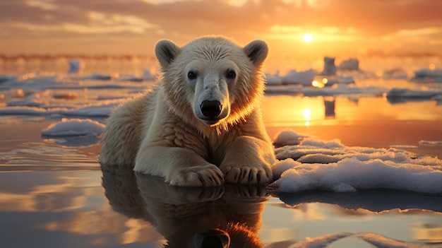 oso polar en el oso polar ártico