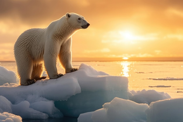 El oso polar en el Polo Norte