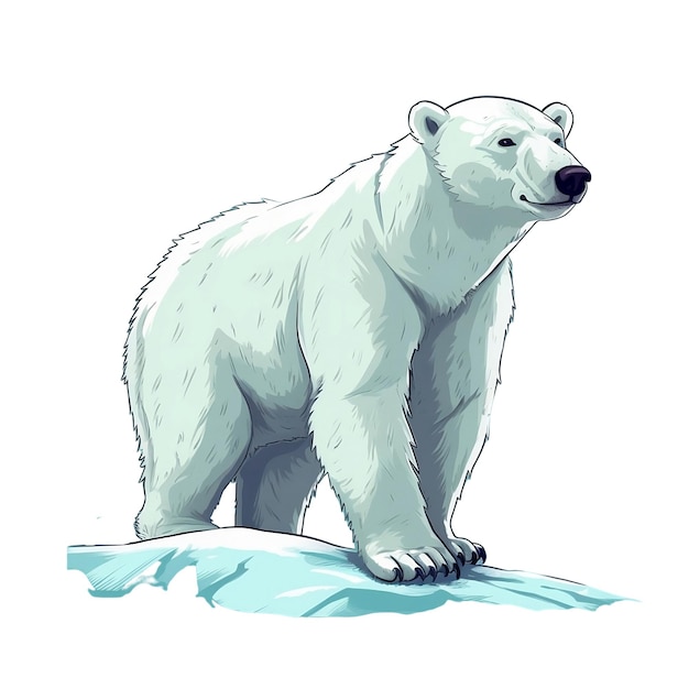 oso polar sobre roca de hielo