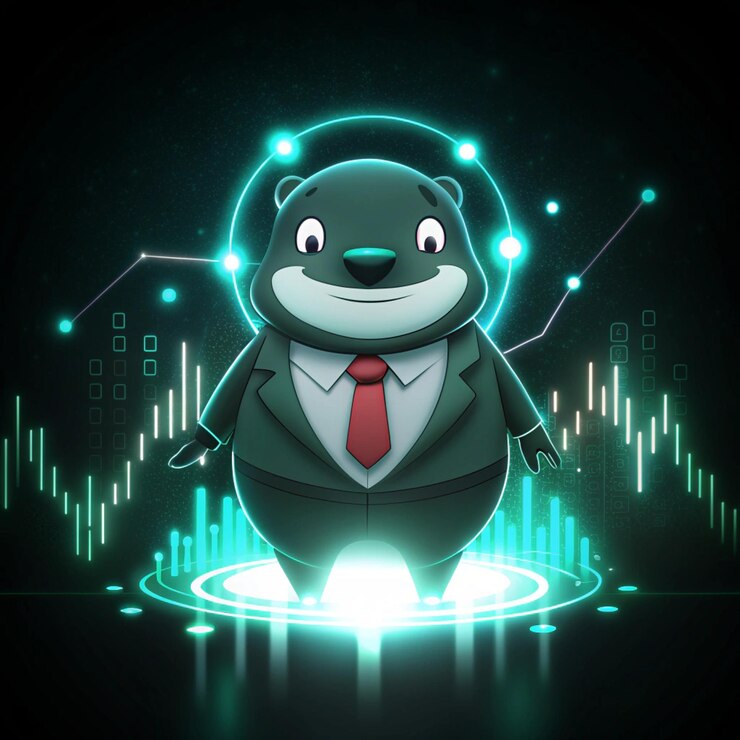 Foto un oso en un traje de pie