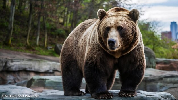 Foto osos marrones en el zoológico del bronx, nueva york