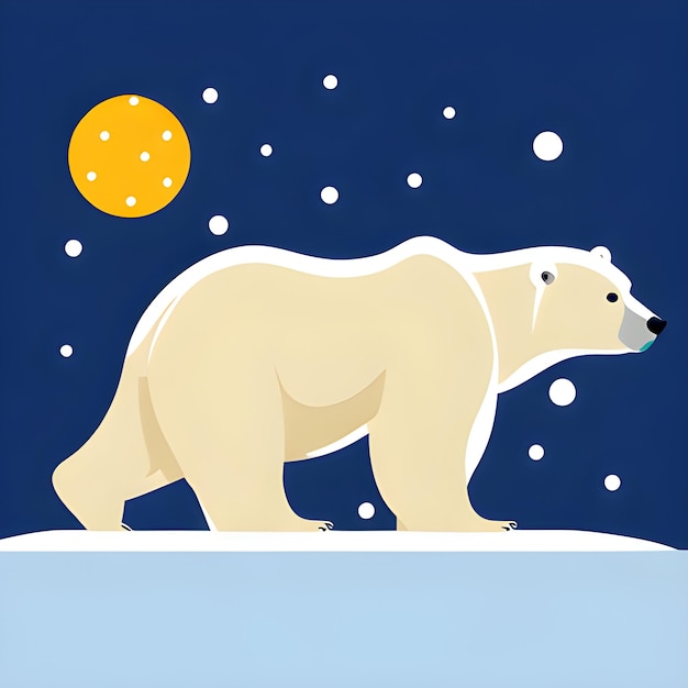 Osos polares en la nieve ártica generativa ai