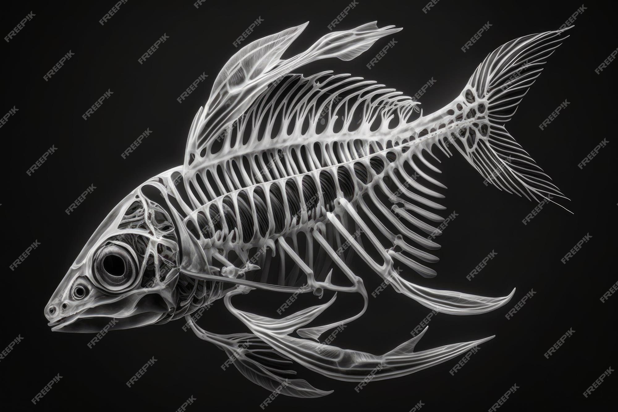 Esqueleto Sufocado Mortos Dos Peixes Imagem de Stock - Imagem de