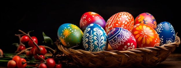 Oster-Hintergrund mit vielen Oster-Eiern Selektiver Fokus glücklich