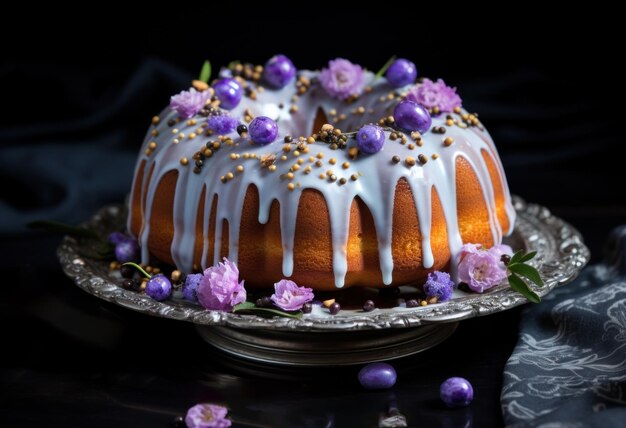 Osterbuntkuchen mit Glasur