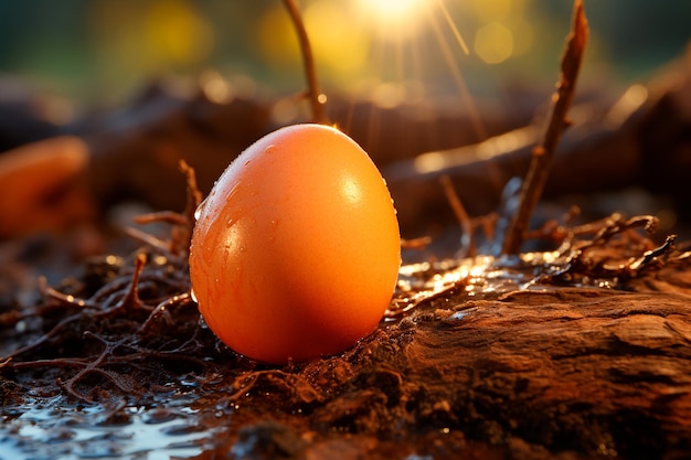 Osterei im Frühling