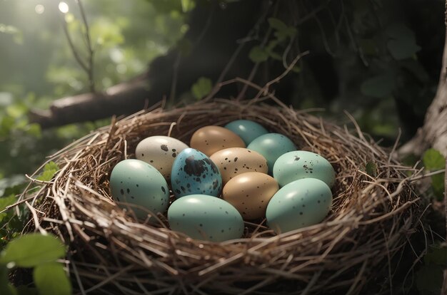 Ostereier in einem Nest