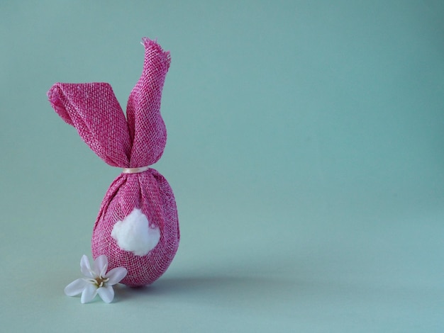 Osterhase rosa Sackleinen Geschenk-Ei-Verpackungsidee