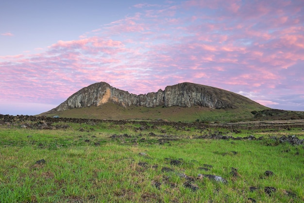 Osterinsel in Chile bei Sonnenaufgang