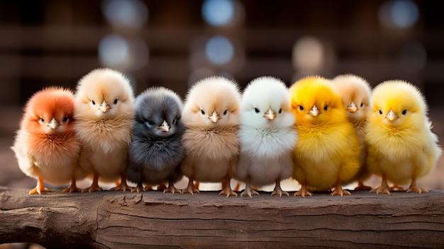 Foto osterküken im nest