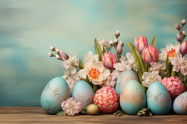 Ostern-Hintergrund im Decoupage-Stil