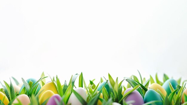 Ostern-Hintergrund mit bunten bemalten Eiern