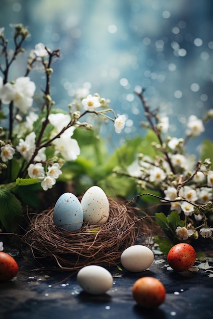 Ostern-Hintergrundbanner ai generiert.