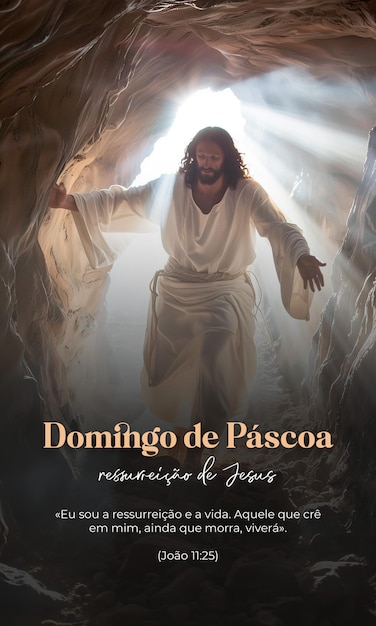 Ostersonntag Auferstehung Jesus Christus in der Heiligen Woche Er ist auferstanden In Portugiesisch