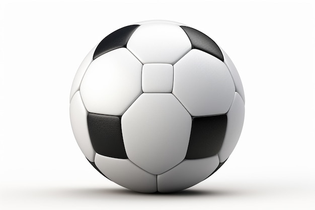 oto 3d pelota de fútbol aislada en blanco con clippi