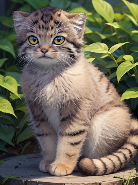 Otocolobus manul gato para el papel tapiz móvil