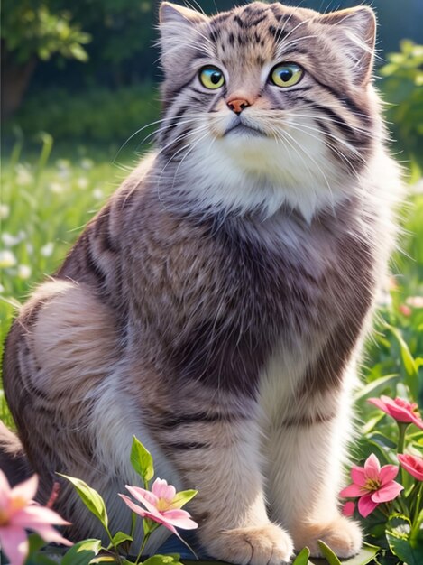 Foto otocolobus manul katze für mobile tapeten