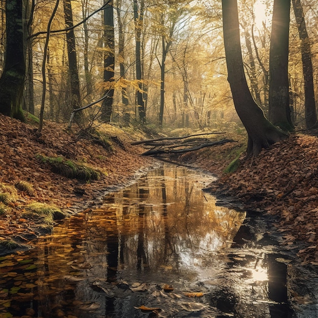 Otoño en el bosque IA generativa