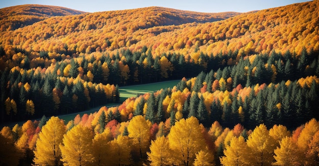 Otoño paisaje montañas IA generativa