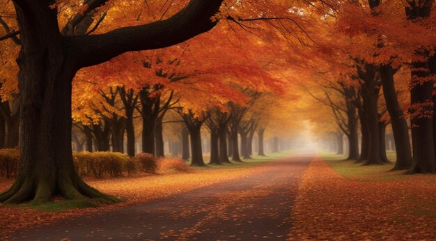 otoño en el parque colores de otoño en El parque escena de otoño En el parque otoño dorado