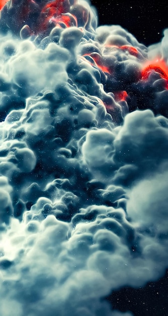 otro planeta en el espacio abstracto fondo de nubes de lava