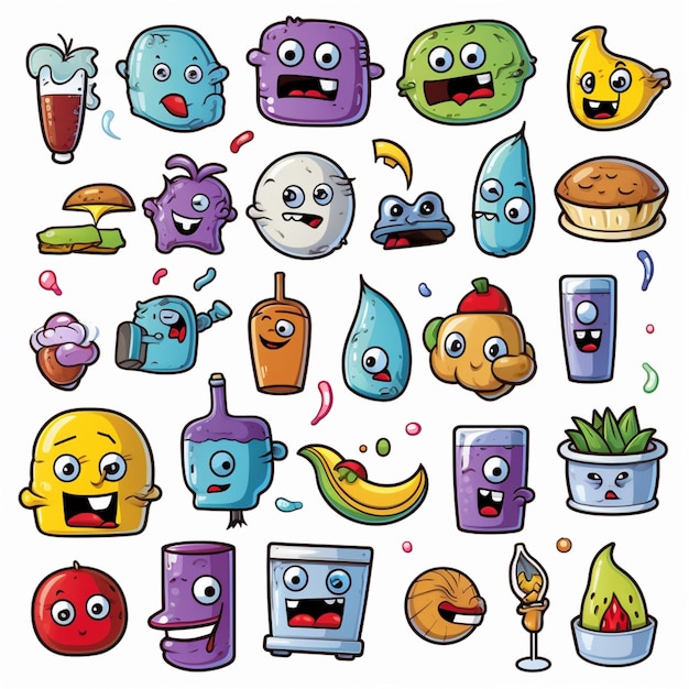 Foto otros objetos emojis 2d ilustración vectorial de dibujos animados en whi