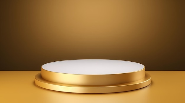 Ouro pódio fundo luxo 3d produto plataforma palco pódio elemento dourado cena decoração