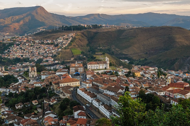 Ouro Preto Minas Gerais Brasil Vista parcial da cidade com prédios históricos