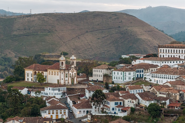 Ouro Preto Minas Gerais Brasilien Teilansicht der Stadt mit historischen Gebäuden